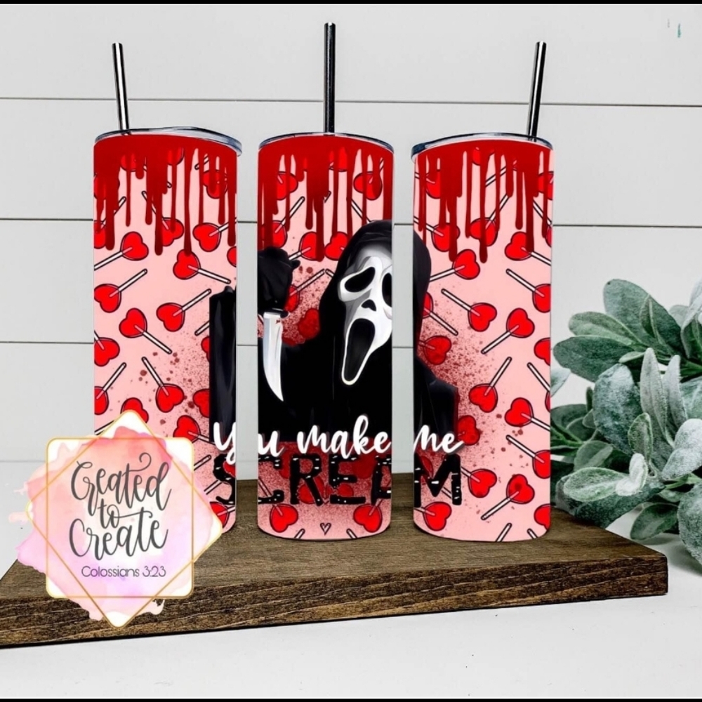 Horror scream tumbler